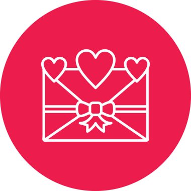 Bir hediye kutusu simgesinin vektör çizimi