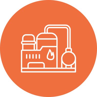 Modern benzin istasyonu simgesinin vektör illüstrasyonu