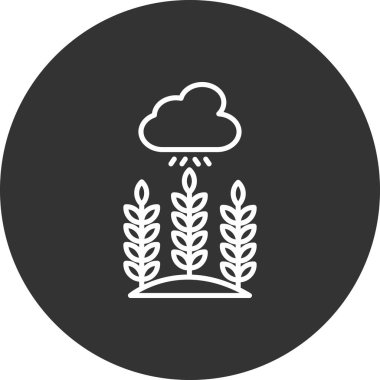 bulut ve hava durumu web simgesi, vektör illüstrasyonu