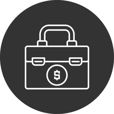 çanta simgesi vektör illüstrasyonu