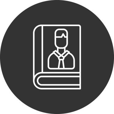 Bir kitap simgesinin vektör illüstrasyonu