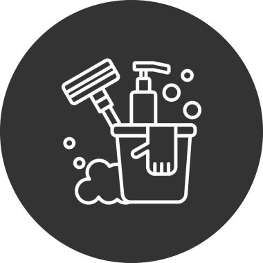 Temizleme simgesinin vektör illüstrasyonu