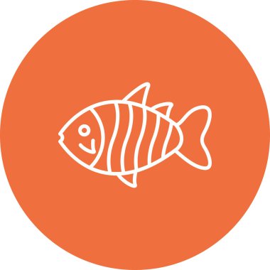 balık simgesi vektör illüstrasyonu