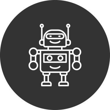 robot ikon vektör illüstrasyonu