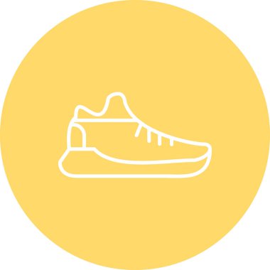 Spor ayakkabılar. Web simgesi basit illüstrasyon