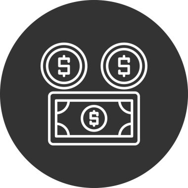 Para simgesinin vektör illüstrasyonu