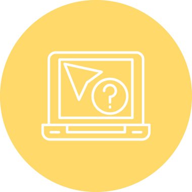 Dizüstü bilgisayar simgesi vektör çizimi