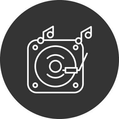 CD mi? Web simgesi basit illüstrasyon