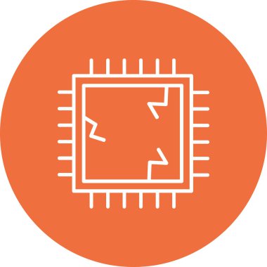 modada izole edilmiş arkaplanda çip simgesi