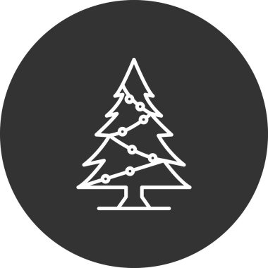 ağaç noel ikonu vektör illüstrasyonuName