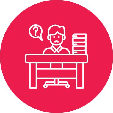 Masadaki bir adamın vektör çizimi