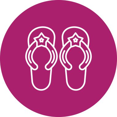 Terlik ikonu. Vektör illüstrasyonu