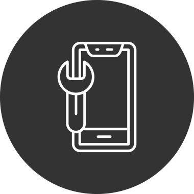 Akıllı telefon simgesinin vektör illüstrasyonu