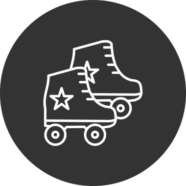 Bir paten simgesinin vektör illüstrasyonu