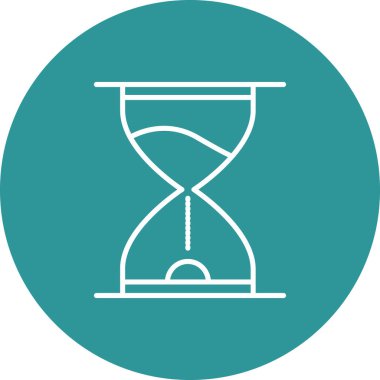 Kum saati simgesi, vektör illüstrasyonu