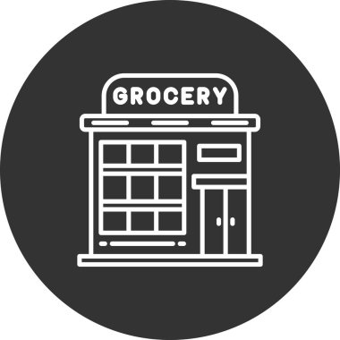Bir süpermarket binasının vektör simgesi