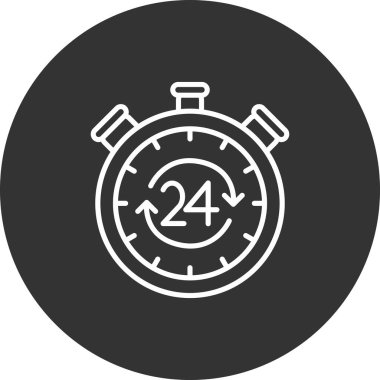 Saat simgesi vektör illüstrasyonu