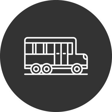 bus vektör illüstrasyon simgesi