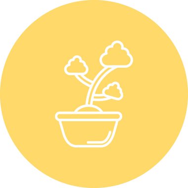 Bitki simgesinin vektör illüstrasyonu