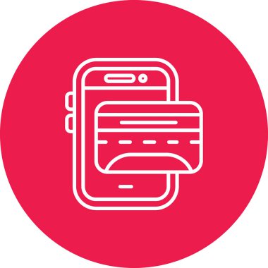 Cep telefonu simgesinin vektör illüstrasyonu