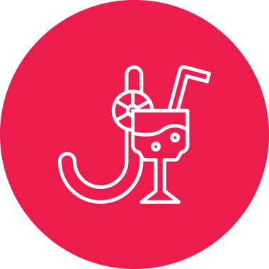 Kırmızı şarap kadehi ve şarap ikonunun vektör çizimi