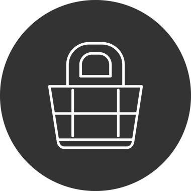 Alışveriş poşeti simgesi, vektör illüstrasyonu