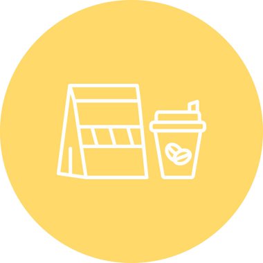 kahve ikonu vektör illüstrasyonu