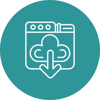 Vektör simgesi modern çizgi tasarımının gösterimi