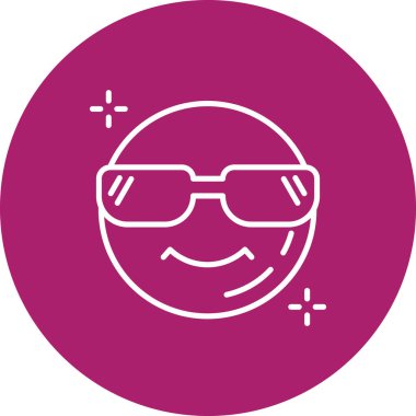 Benzersiz Güneş Gözlüğü Vektör Satırı Simgesi