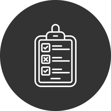 Kontrol listesi simgesi vektör illüstrasyonu