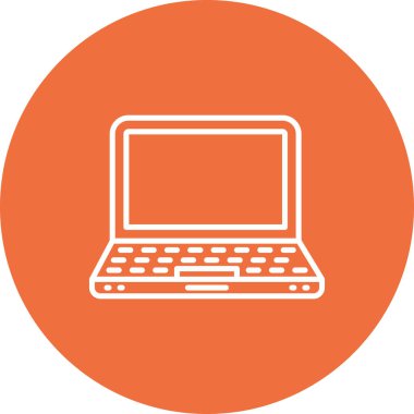 Dizüstü bilgisayar simgesi vektör çizimi