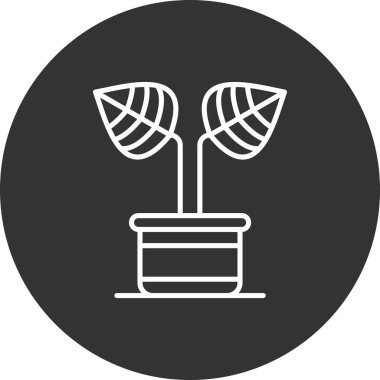 Bitki simgesinin vektör illüstrasyonu