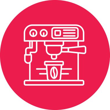 kahve makinesi ikon vektör illüstrasyonu
