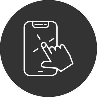 Dokunma simgesinin vektör illüstrasyonu