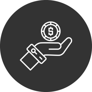 Para simgesinin vektör illüstrasyonu