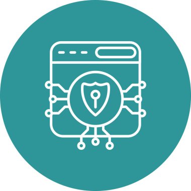 İnternet güvenlik vektörü simgesi modern basit vektör illüstrasyonu