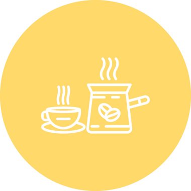 kahve fincanı simgesi, vektör illüstrasyonu