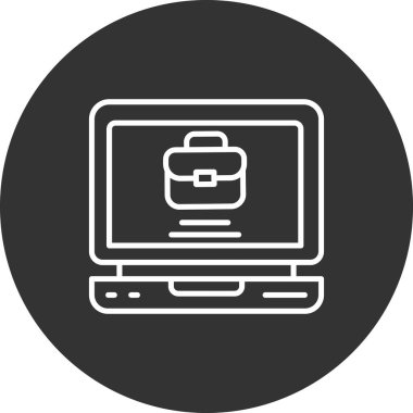 Dizüstü bilgisayar simgesinin vektör çizimi