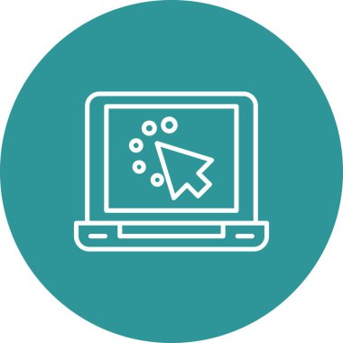 Dizüstü bilgisayar simgesi vektör çizimi