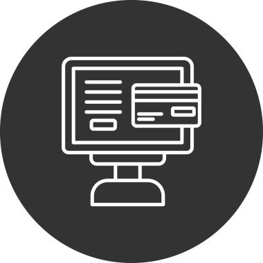 vektör lcd simgesi illüstrasyonu