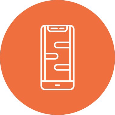 Cep telefonu simgesinin vektör illüstrasyonu