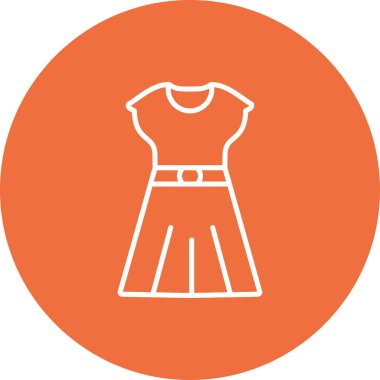 kadın elbise vektör simgesi