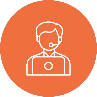 Müşteri Servisi simgesini. Vektör çizim