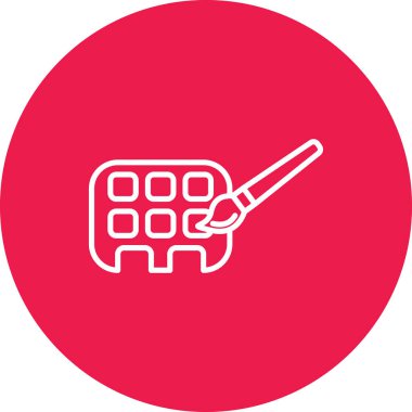 boya fırçası simgesi, vektör illüstrasyonu