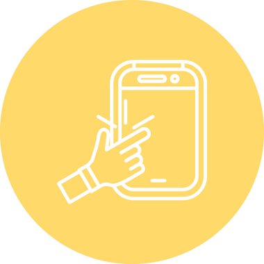 Cep telefonu. Web simgesi basit illüstrasyon