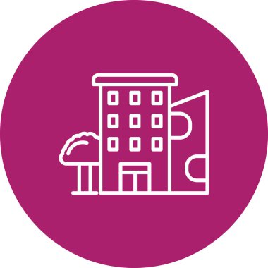 Şehir binaları ikon vektör illüstrasyonu