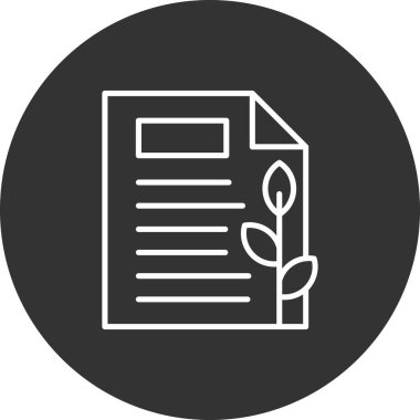 Çemberli belgenin vektör simgesi