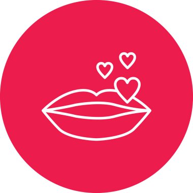 dudak simgesi vektör illüstrasyonu