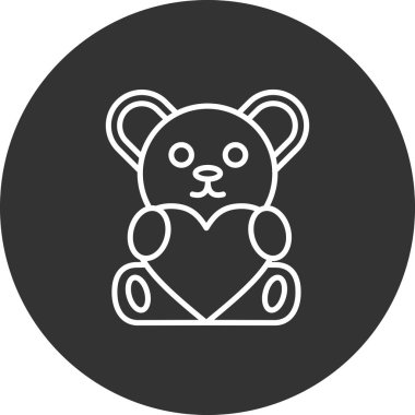 Ayı simgesi vektör illüstrasyonu