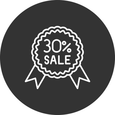 Beyaz arkaplanda% 3 indirimli iskonto simgesi, vektör illüstrasyonu